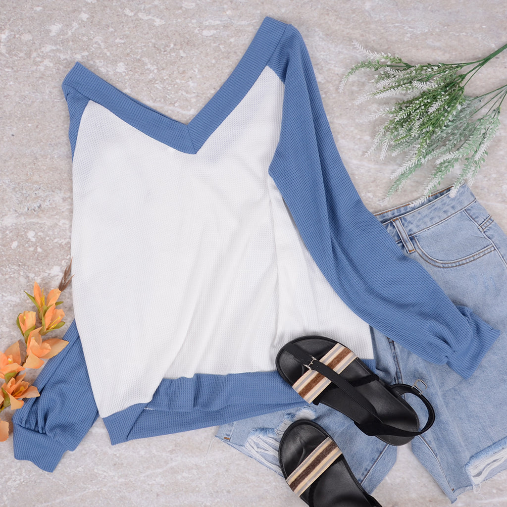 Springtime Waffle Blouse