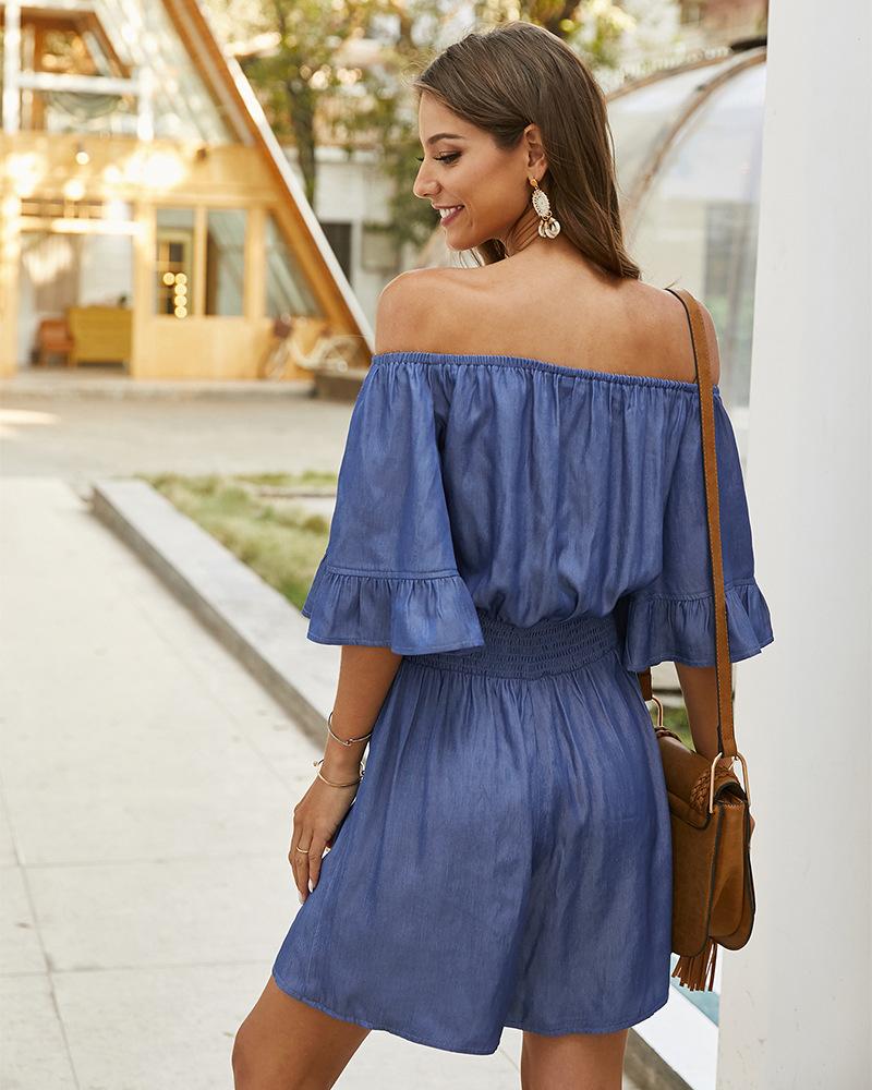 Cold Shoulder Ruffle Romper