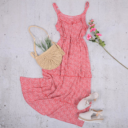 Vestido con estampado de flores delicadas y suaves