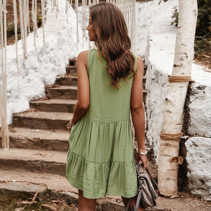 Vestido túnica con volantes Go With the Flow