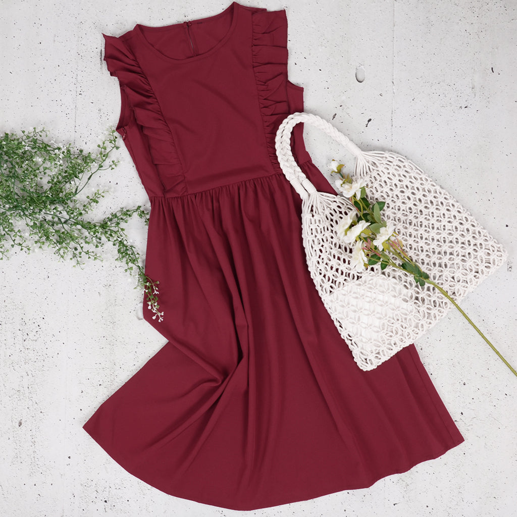 Vestido con volantes para uso diario