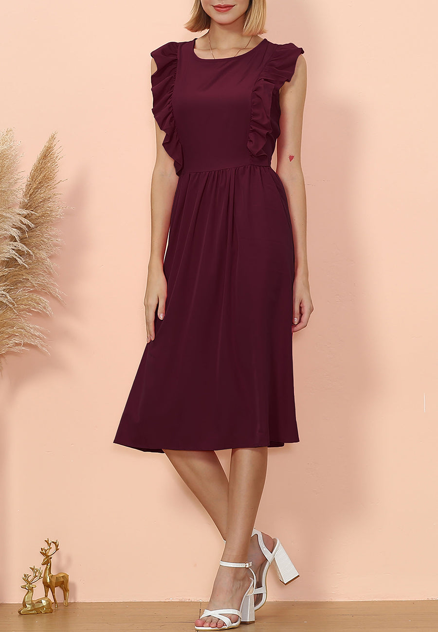 Vestido con volantes para uso diario