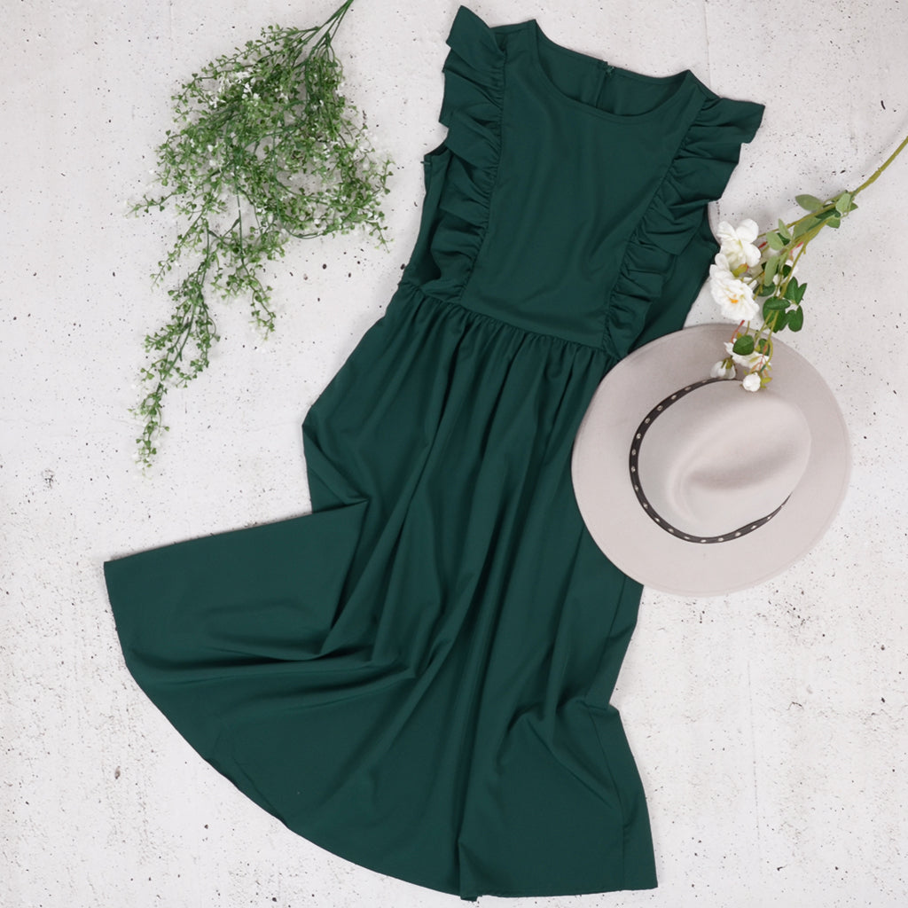 Vestido con volantes para uso diario