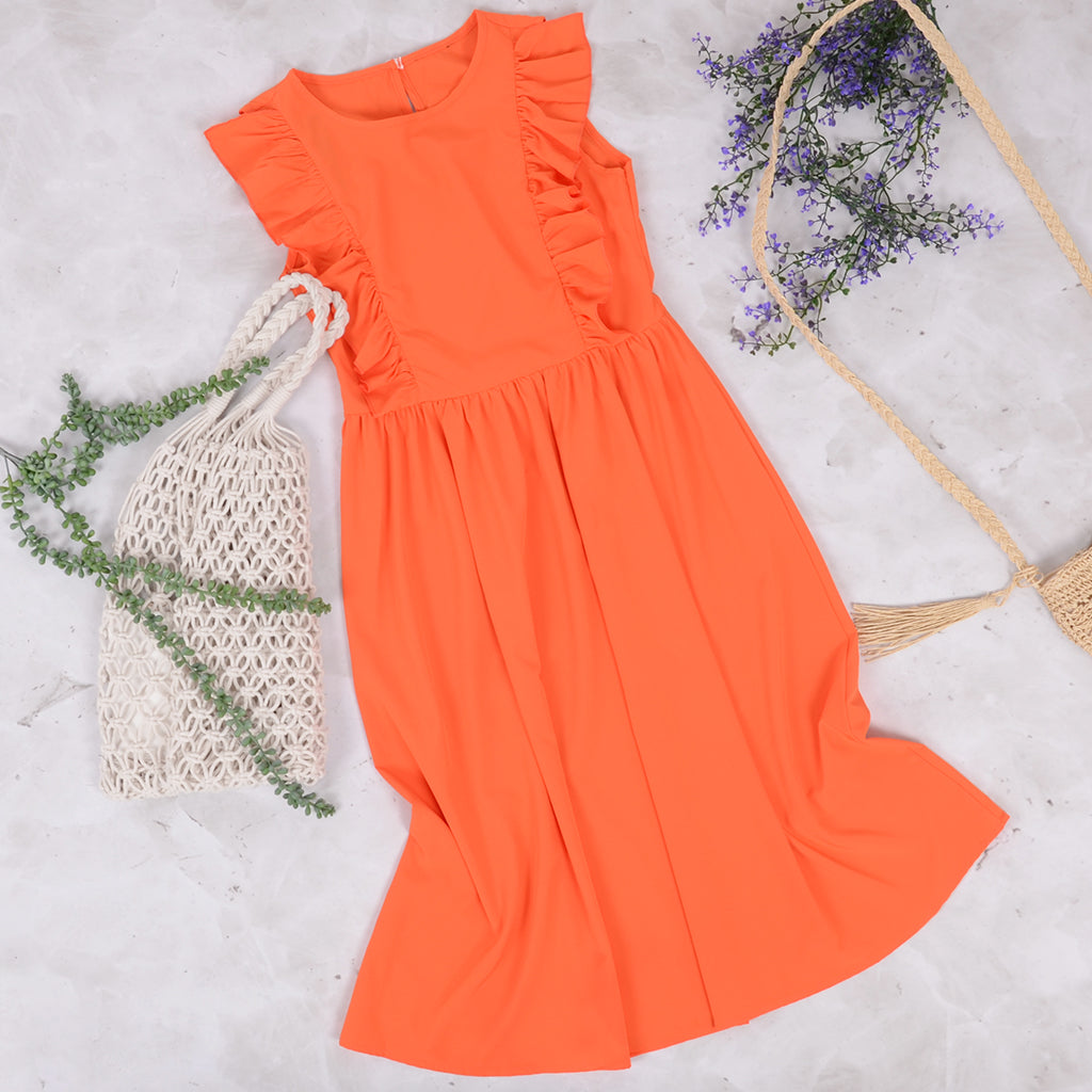 Vestido con volantes para uso diario