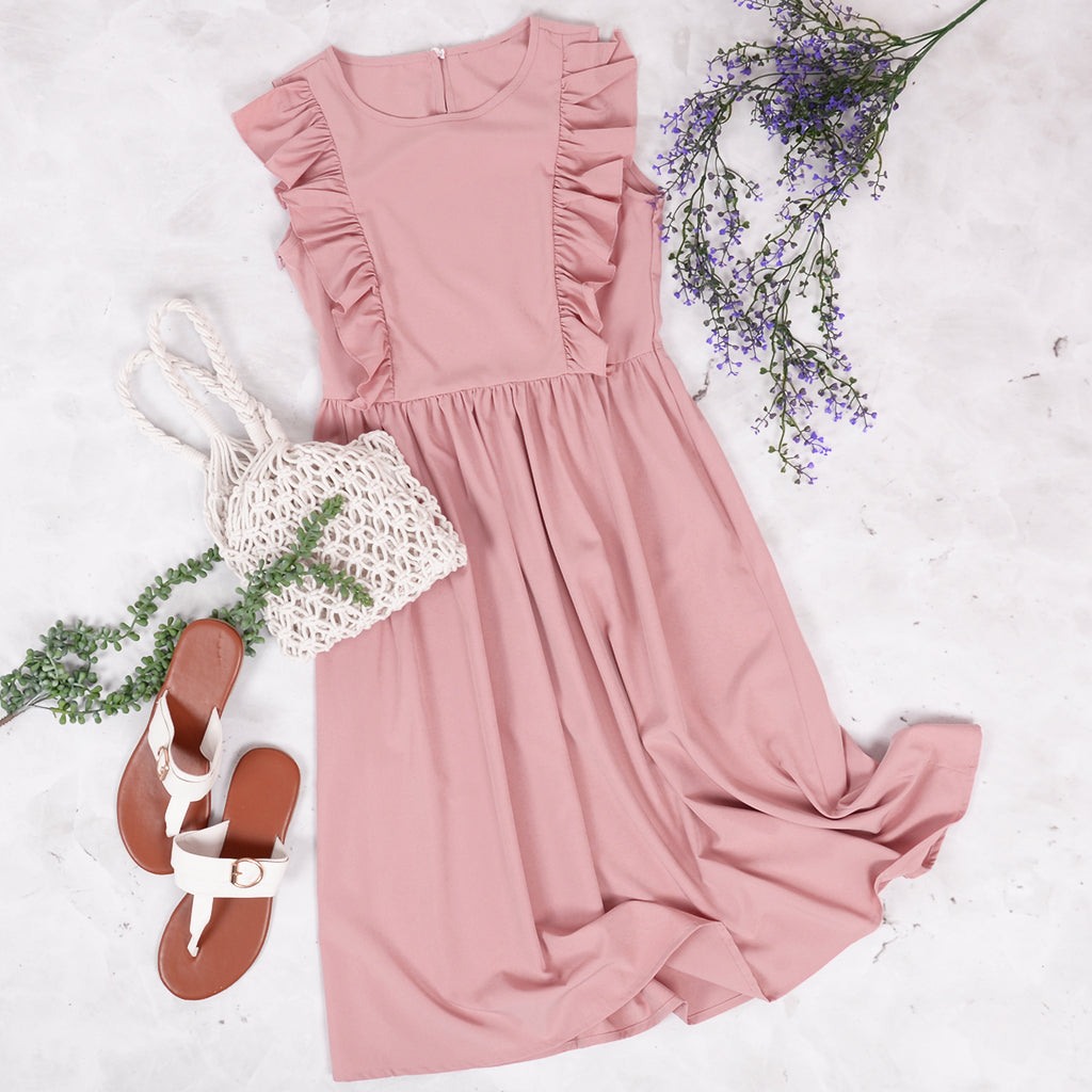 Vestido con volantes para uso diario