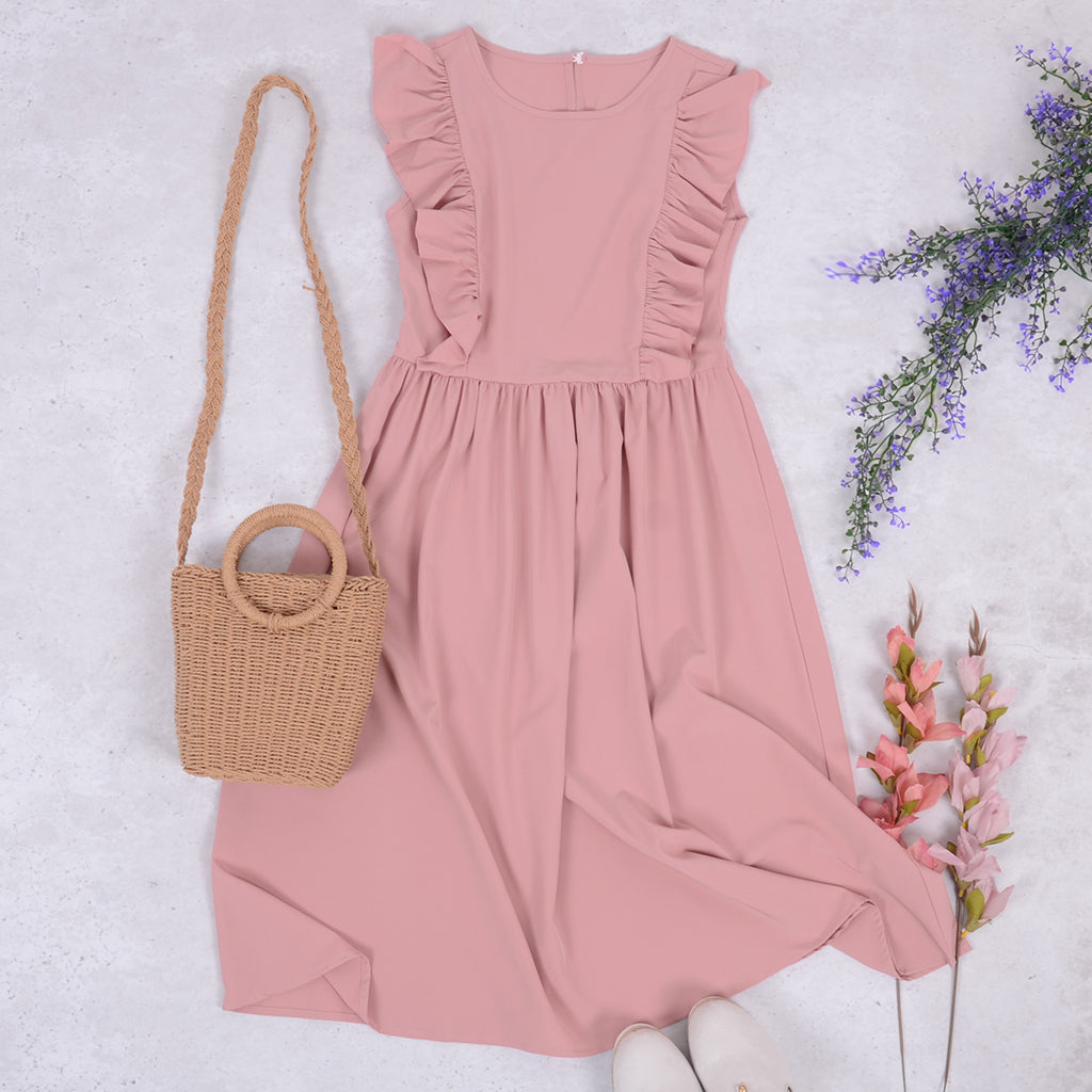 Vestido con volantes para uso diario