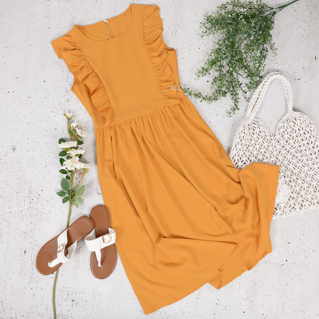 Vestido con volantes para uso diario