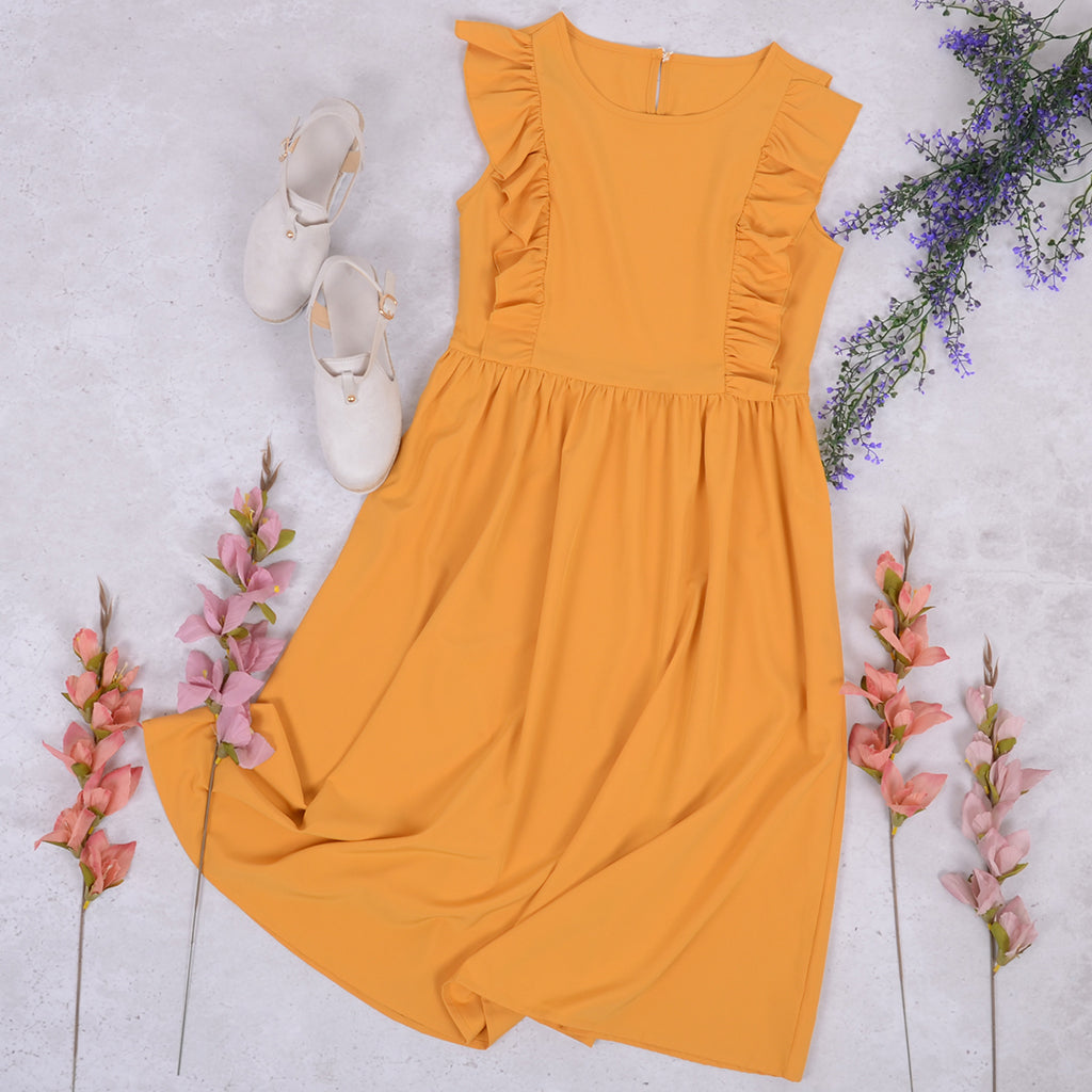 Vestido con volantes para uso diario