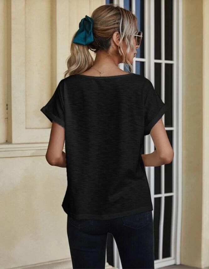 Camiseta Dolman con canesú de encaje