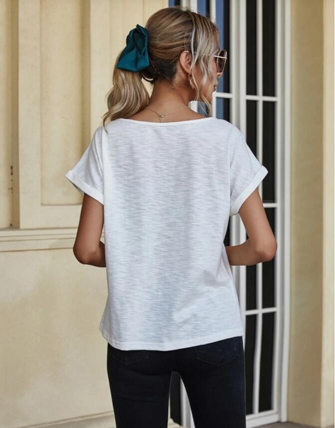 Camiseta Dolman con canesú de encaje
