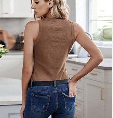 Button Down Rib Tank