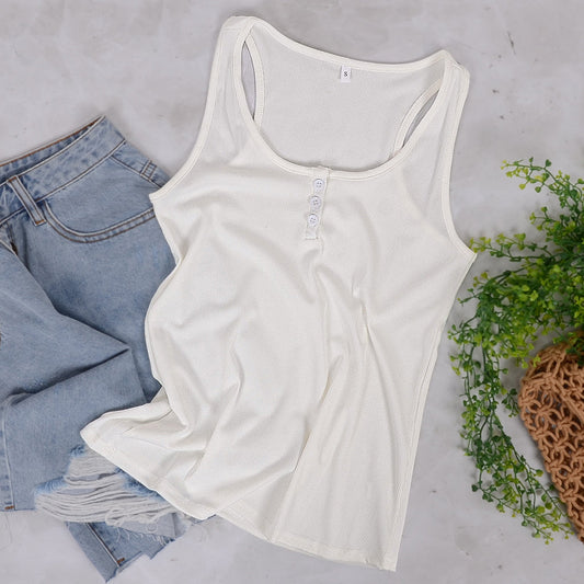 Button Down Rib Tank