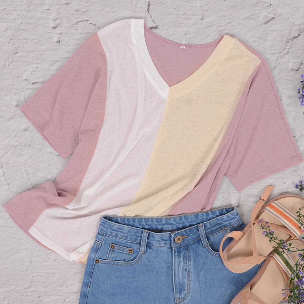 Color Blocked Art-Deco Tee
