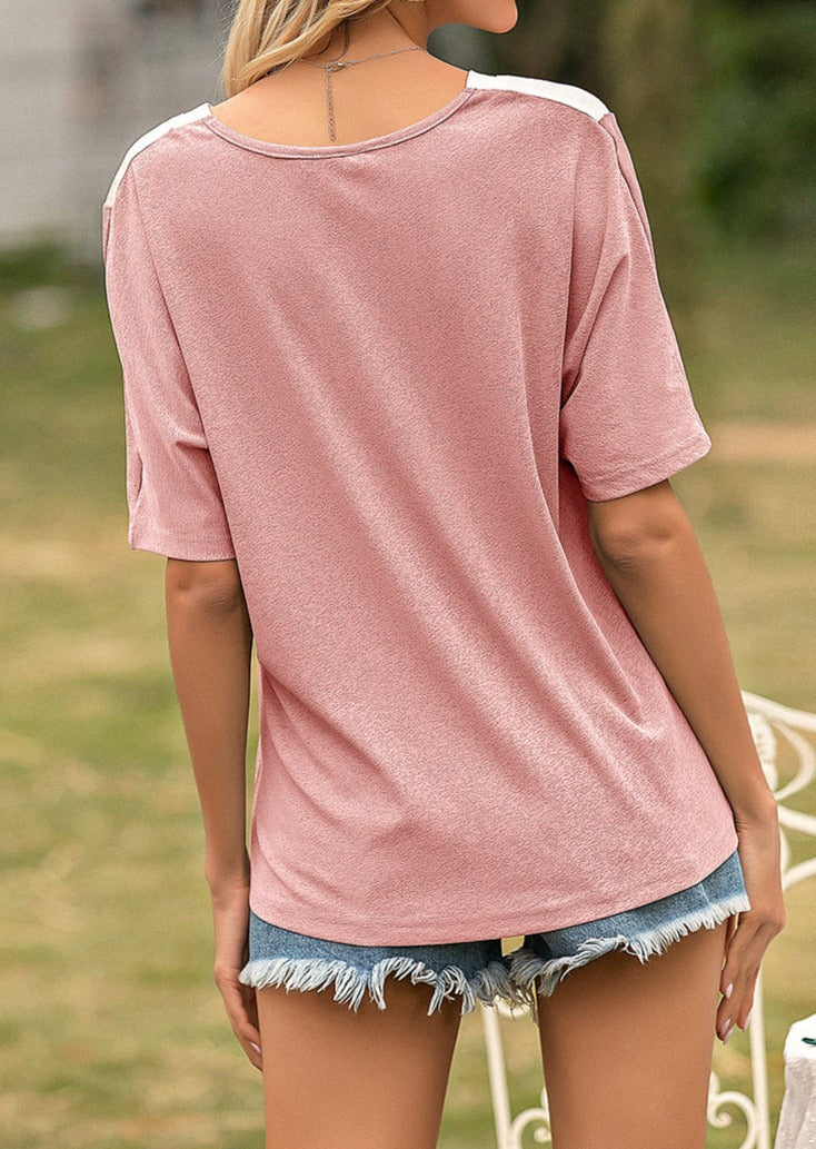 Color Blocked Art-Deco Tee