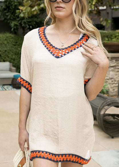 Vestido playero de crochet 