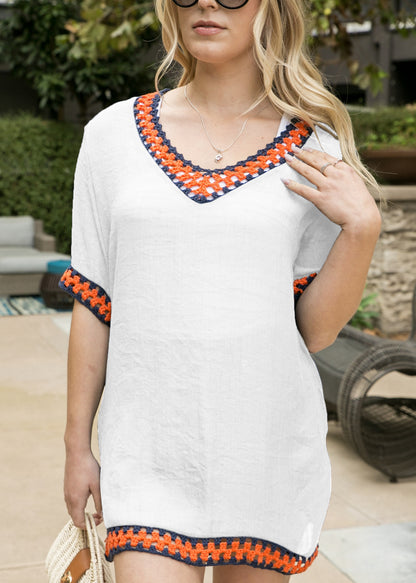Vestido playero de crochet 