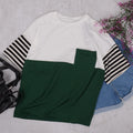 Camiseta de rayas con bloques de color