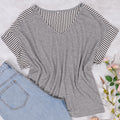 Camiseta lounge con espalda a rayas