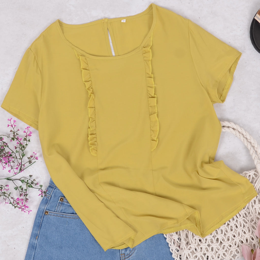 Blusa de verano con volantes delicados