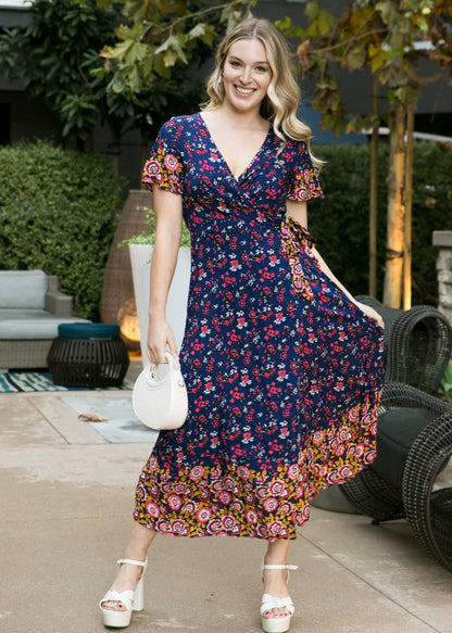 Boho Side Wrap Paradise Dress