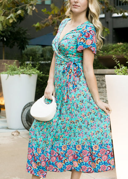 Boho Side Wrap Paradise Dress