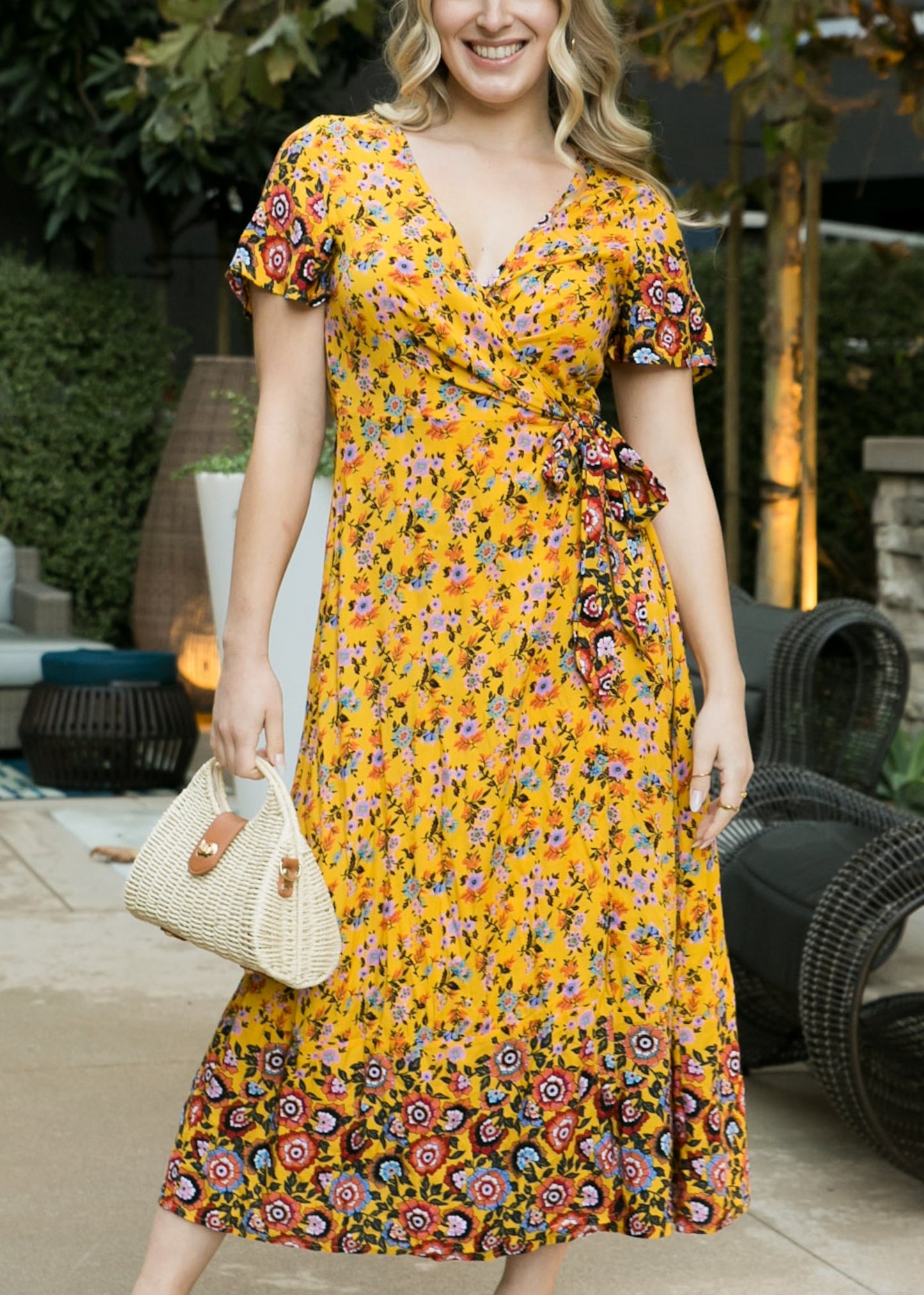 Boho Side Wrap Paradise Dress