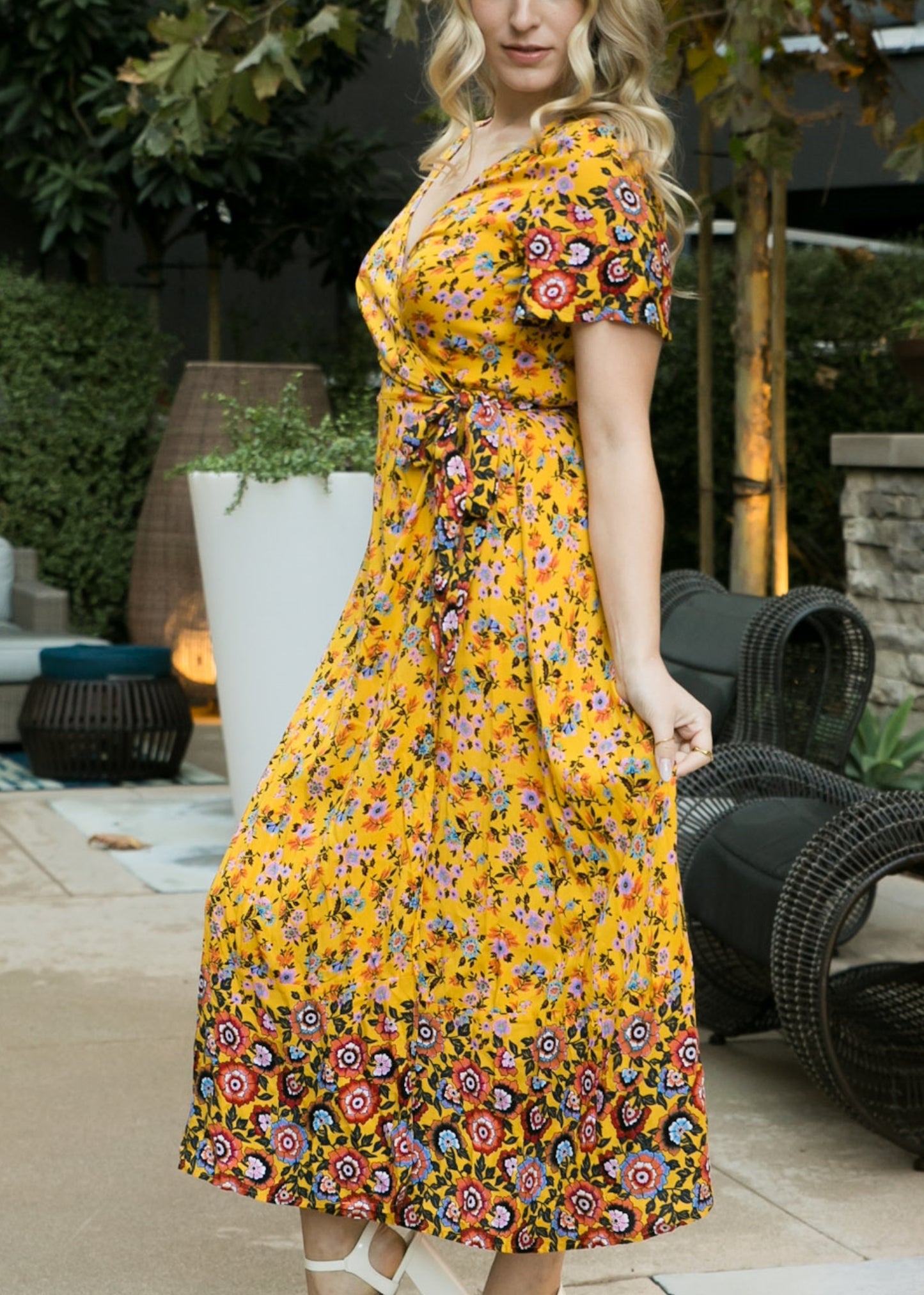 Boho Side Wrap Paradise Dress