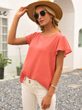 Blusa de verano con espalda abierta y lazo anudado 