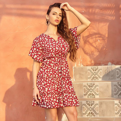 Floral Print Tiered Dress