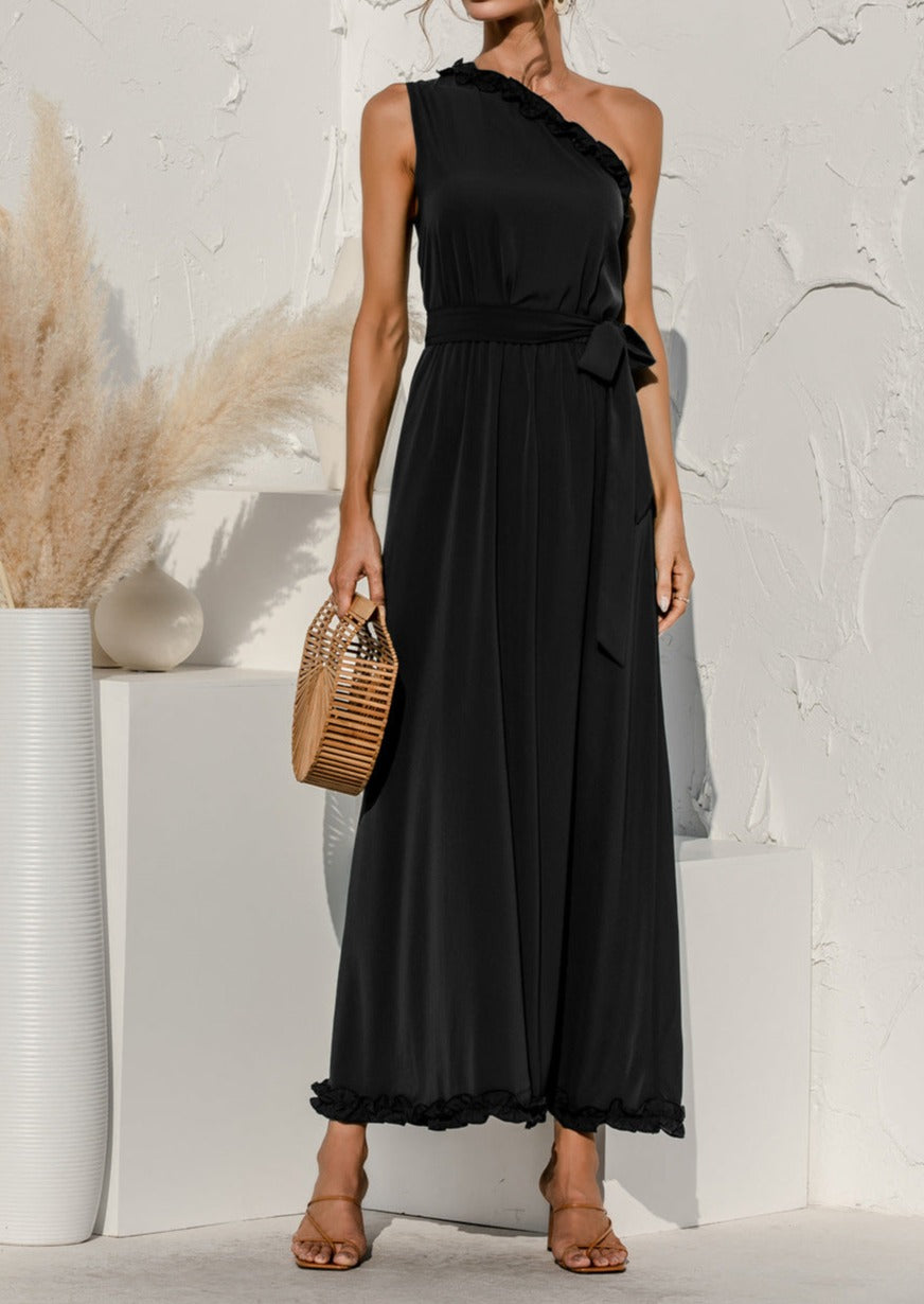 Date Night One Shoulder Maxi Dress