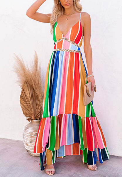 Bright Rainbow Paradise Dress