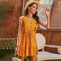 Vestido ajustable con botones en la parte delantera 