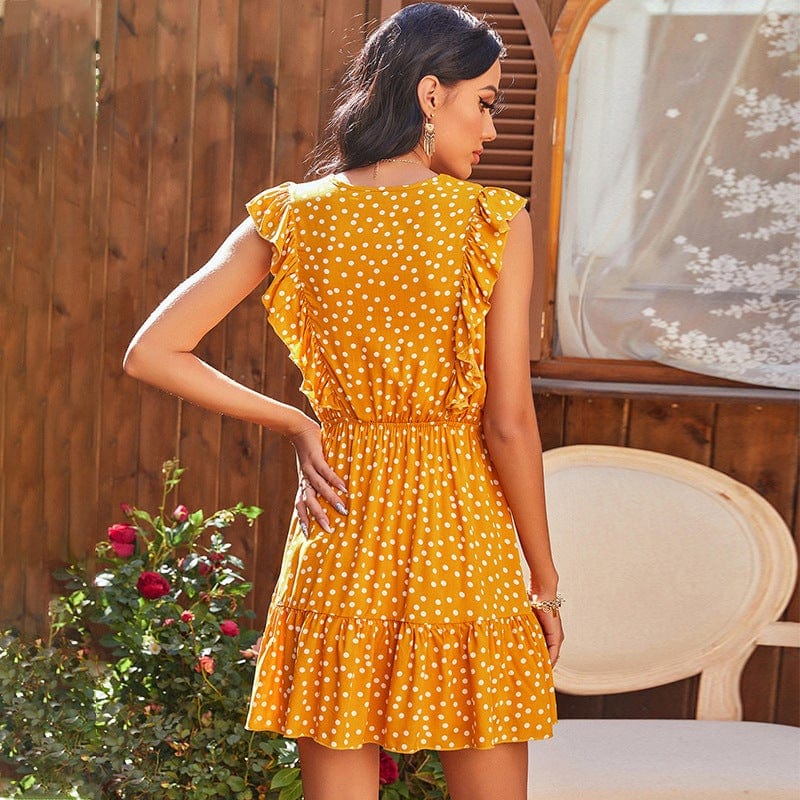 Vestido ajustable con botones en la parte delantera 