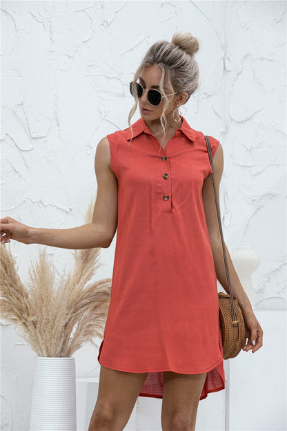 High-Low Button Tunic