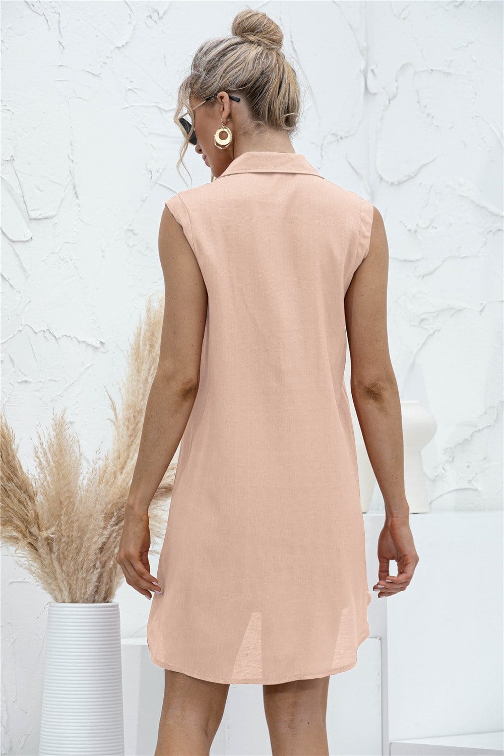 High-Low Button Tunic