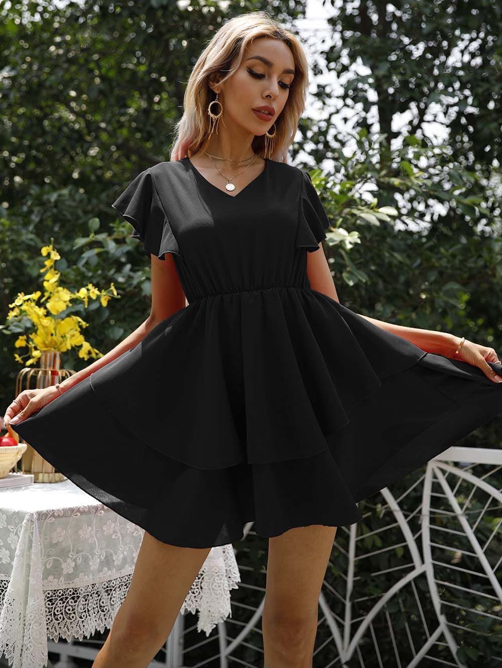 Vestido corto de verano con volantes