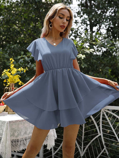 Vestido corto de verano con volantes