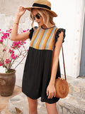 Vestido túnica con mangas con volantes 