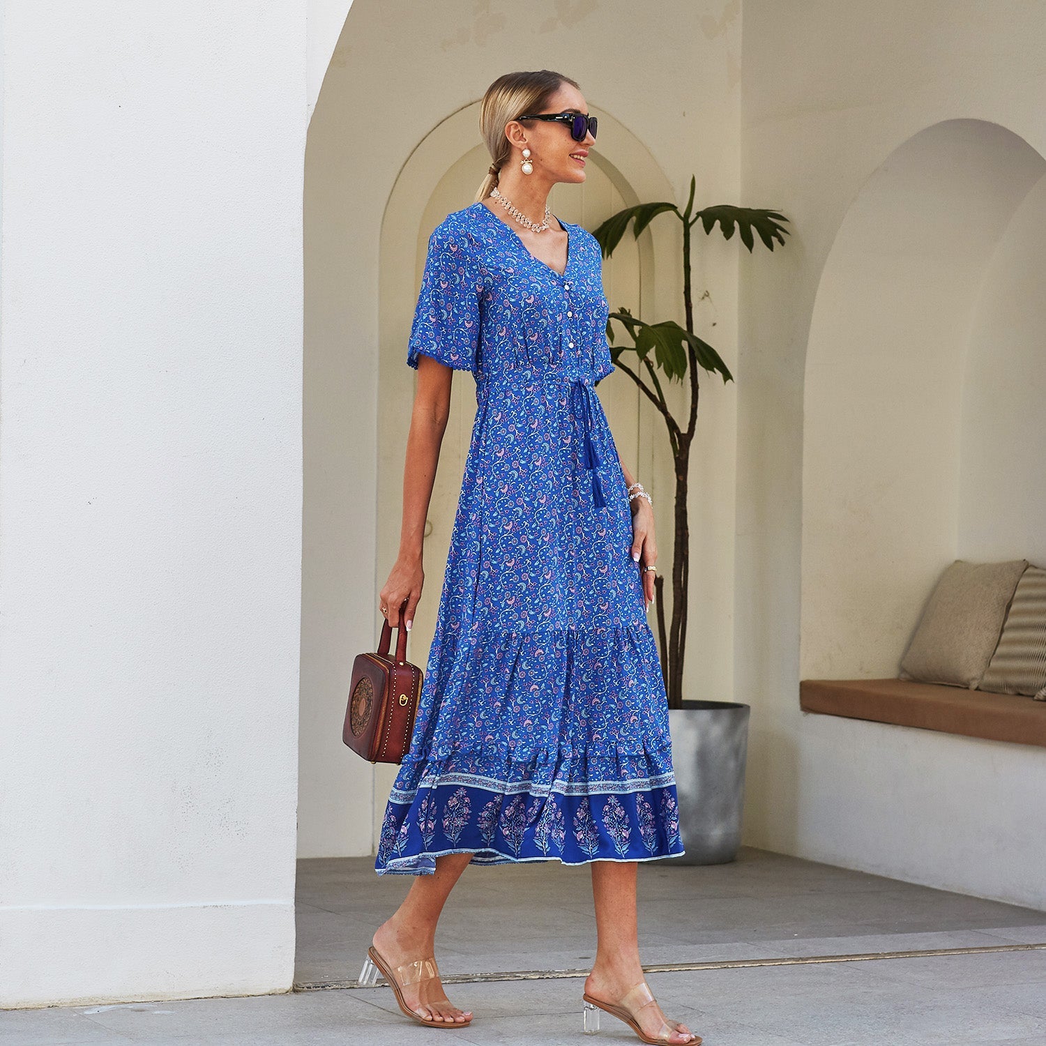 Ruffle Flow Boho Dress
