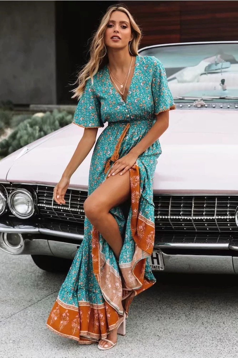 Ruffle Flow Boho Dress