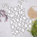 Soft Dot Tie Shoulder Dress