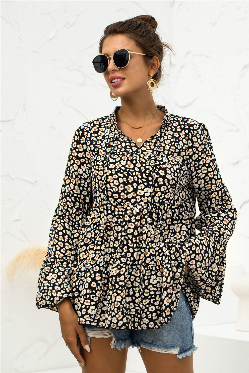 Blusa ligera con estampado animal