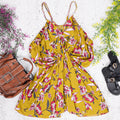 Cold Shoulder Floral Dress
