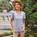Round Neck Short SLeeve Floral Summer Shirt