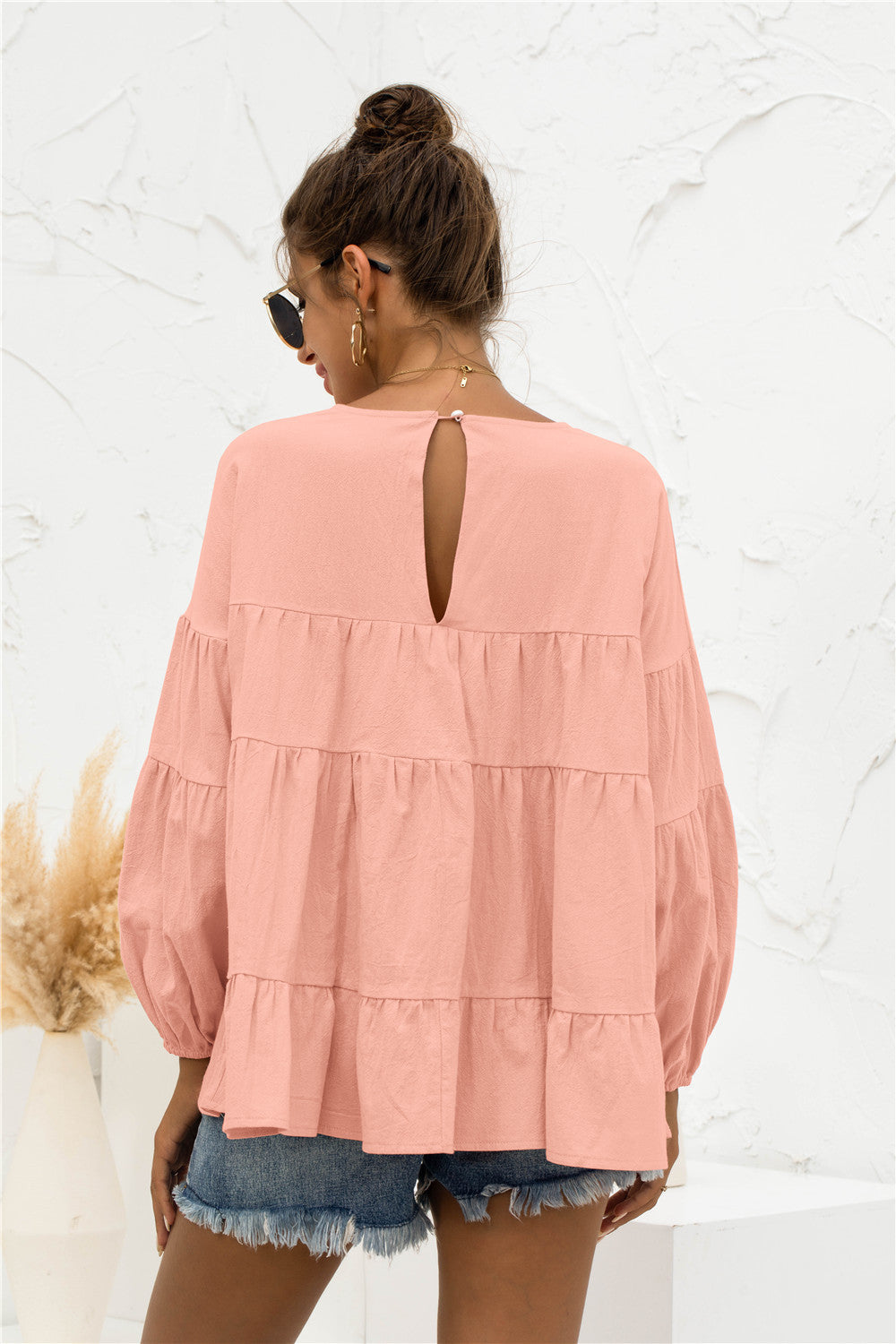 Blusa suave fruncida