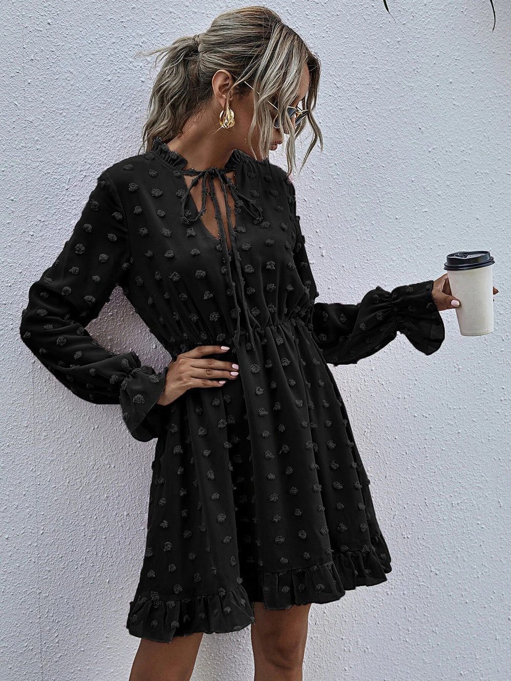 Clip Dot Deluxe Swing Dress