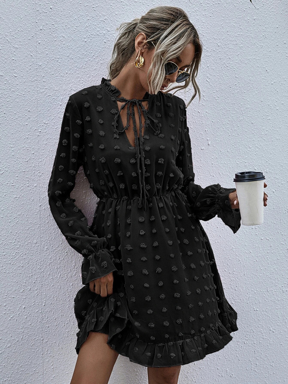 Clip Dot Deluxe Swing Dress
