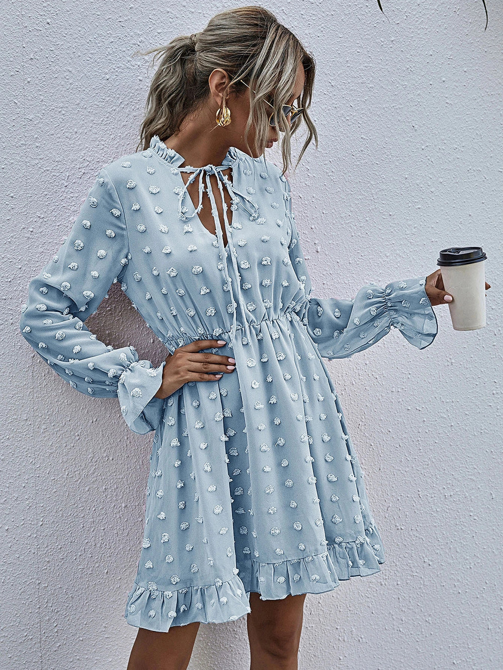 Clip Dot Deluxe Swing Dress