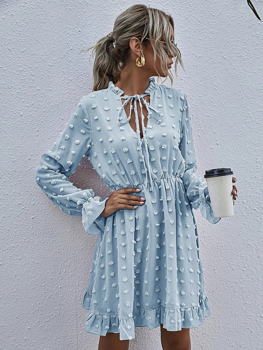 Clip Dot Deluxe Swing Dress