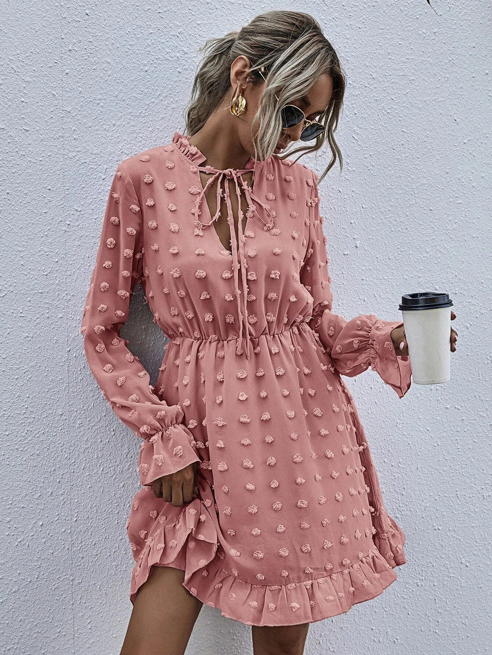 Clip Dot Deluxe Swing Dress